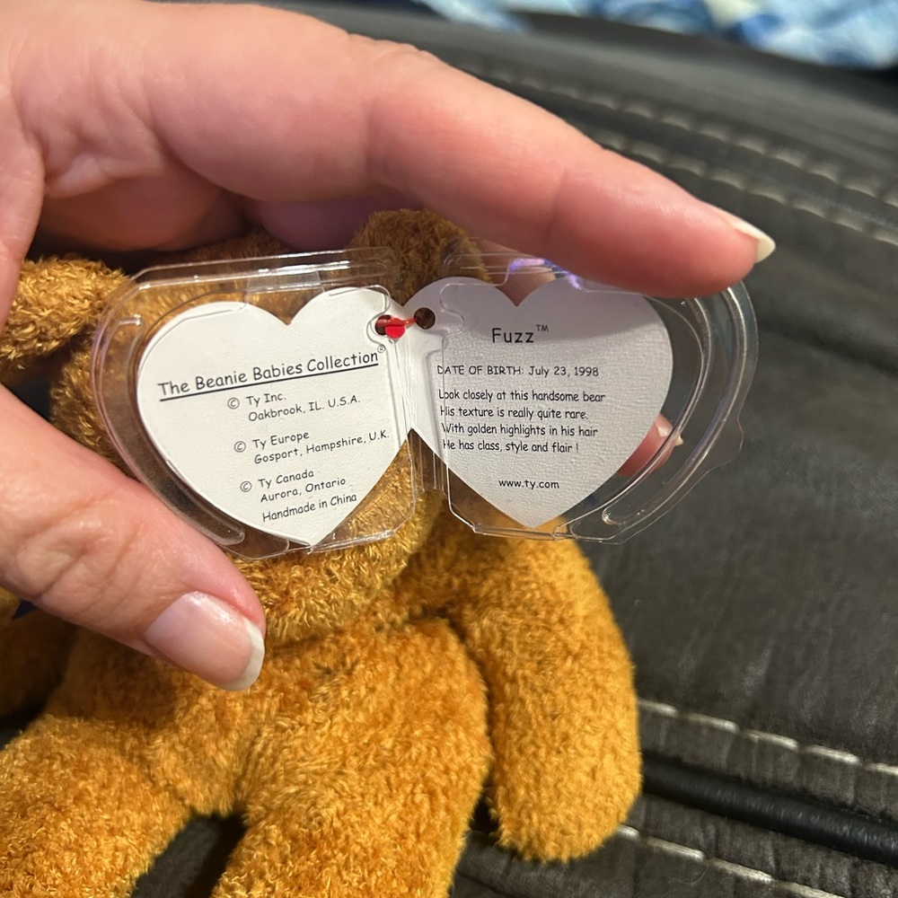Ty Beanie Baby Fuzz the Bear - Picture 4 of 7